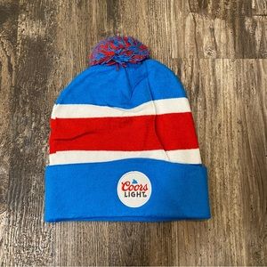 Coors Light Knit Cuff Pom Beanie Promotional Item BN